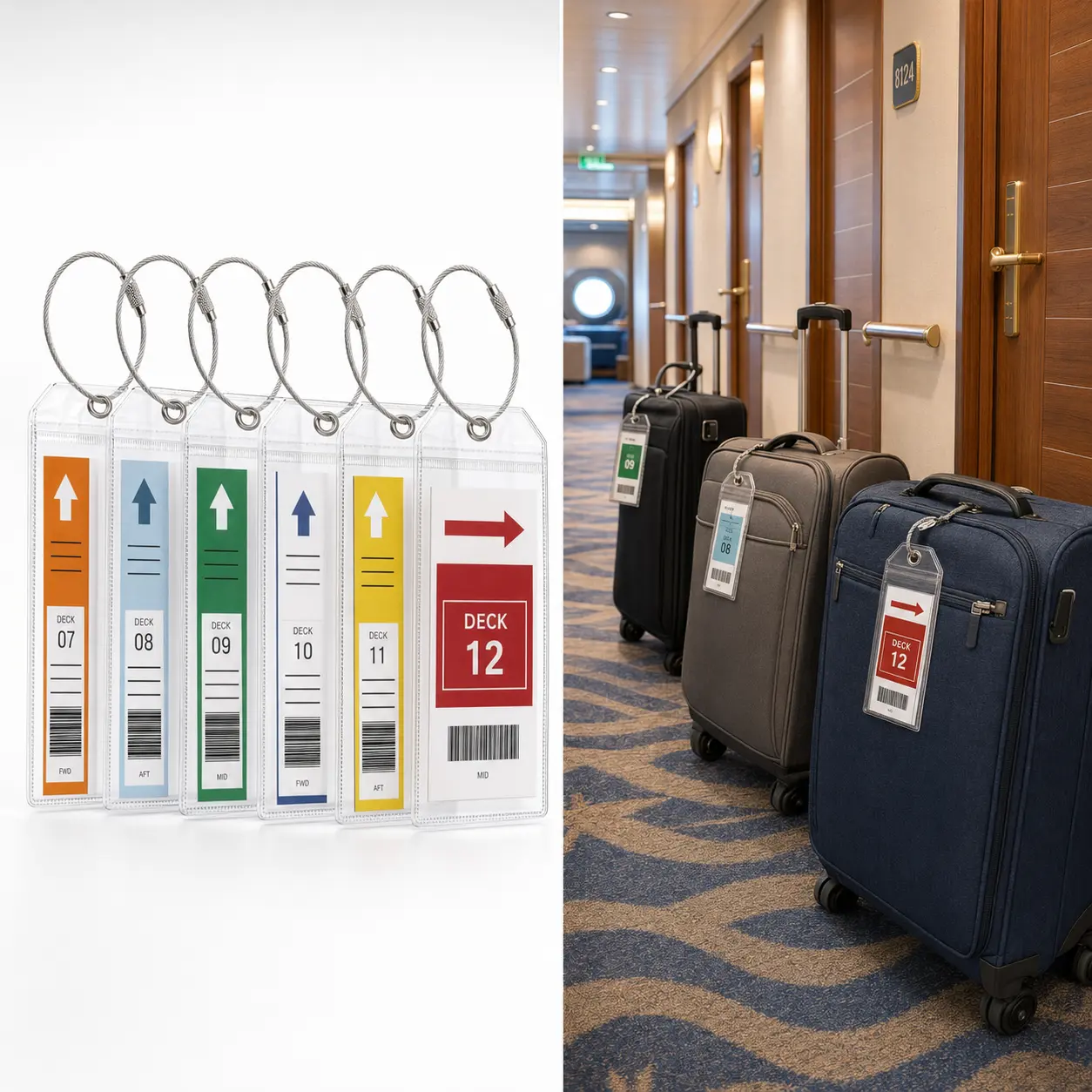 Steel-Loop Luggage Tags