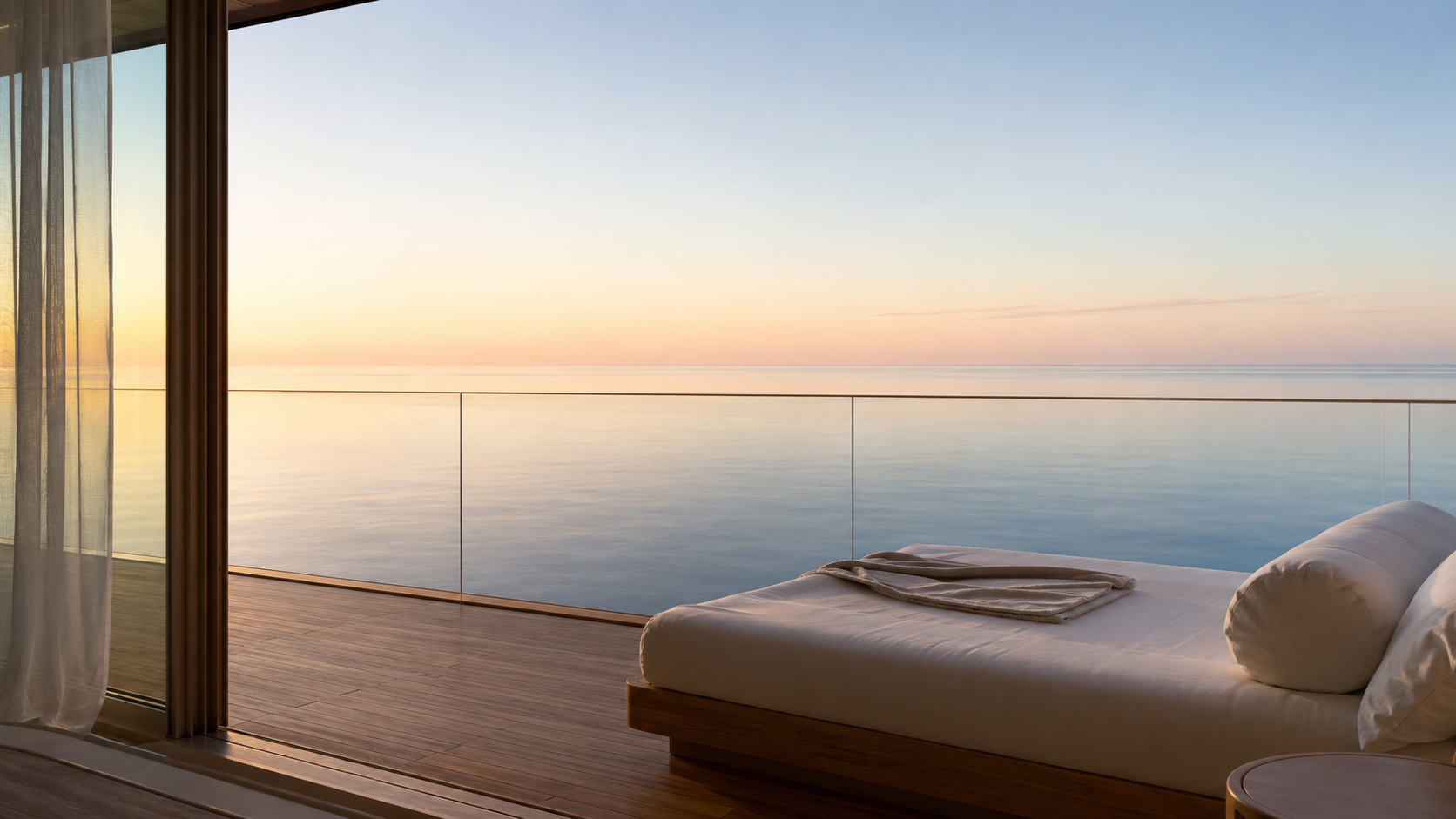 Luxury yacht deck